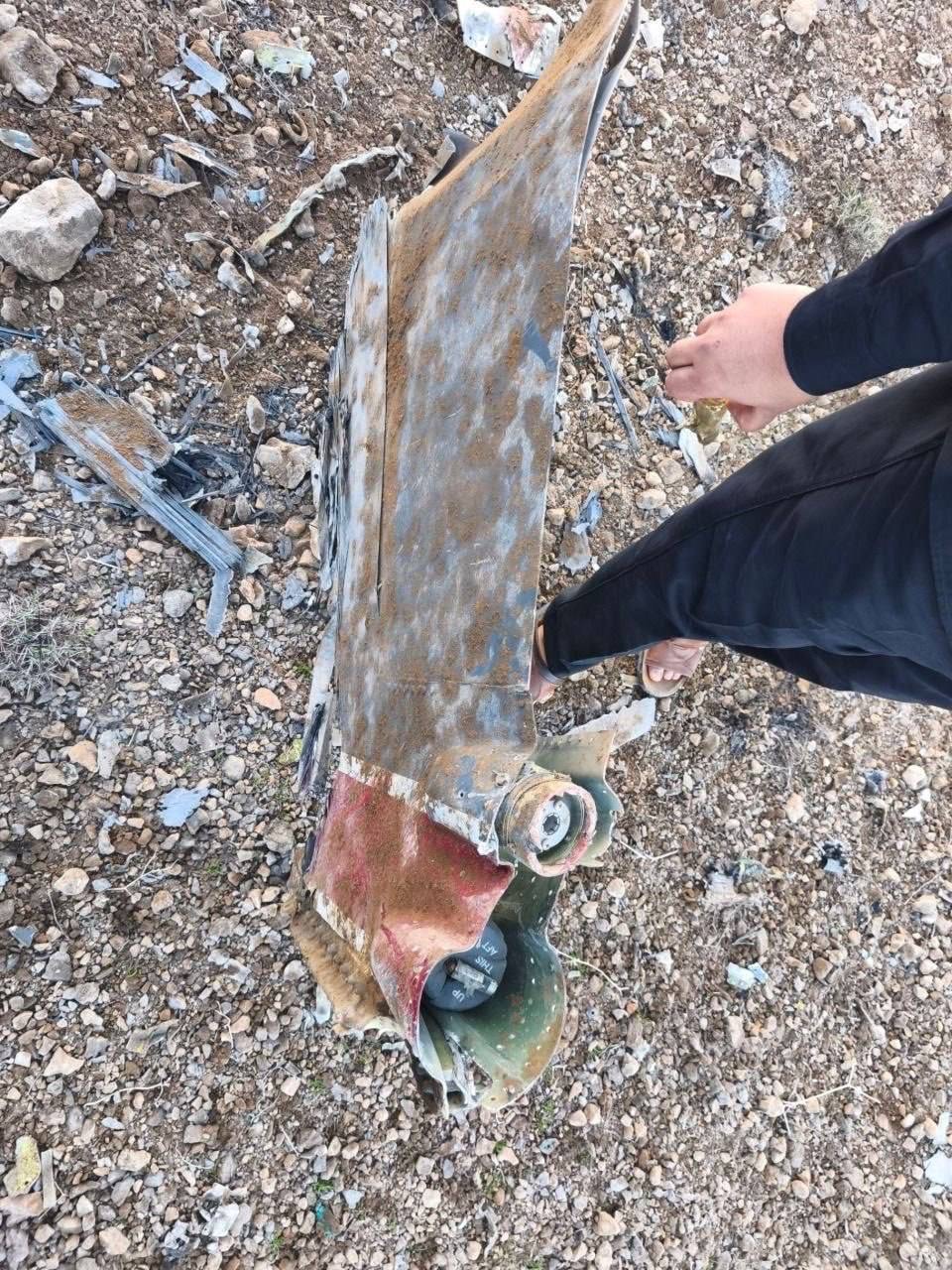 F-15E tail wreckage near Lordegan, Iran — image 1