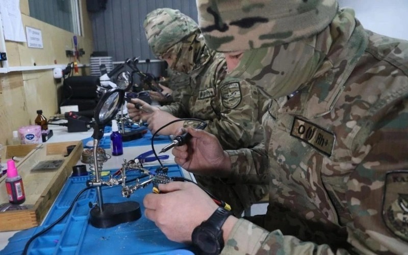 A drone production and repair facility within Kazakhstan's Air Assault Forces structure