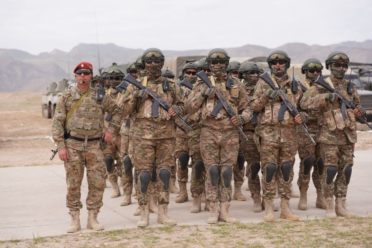 Tajik forces during the Partnership-2026 military exercise focused on border security and counter-terrorism UAV operations