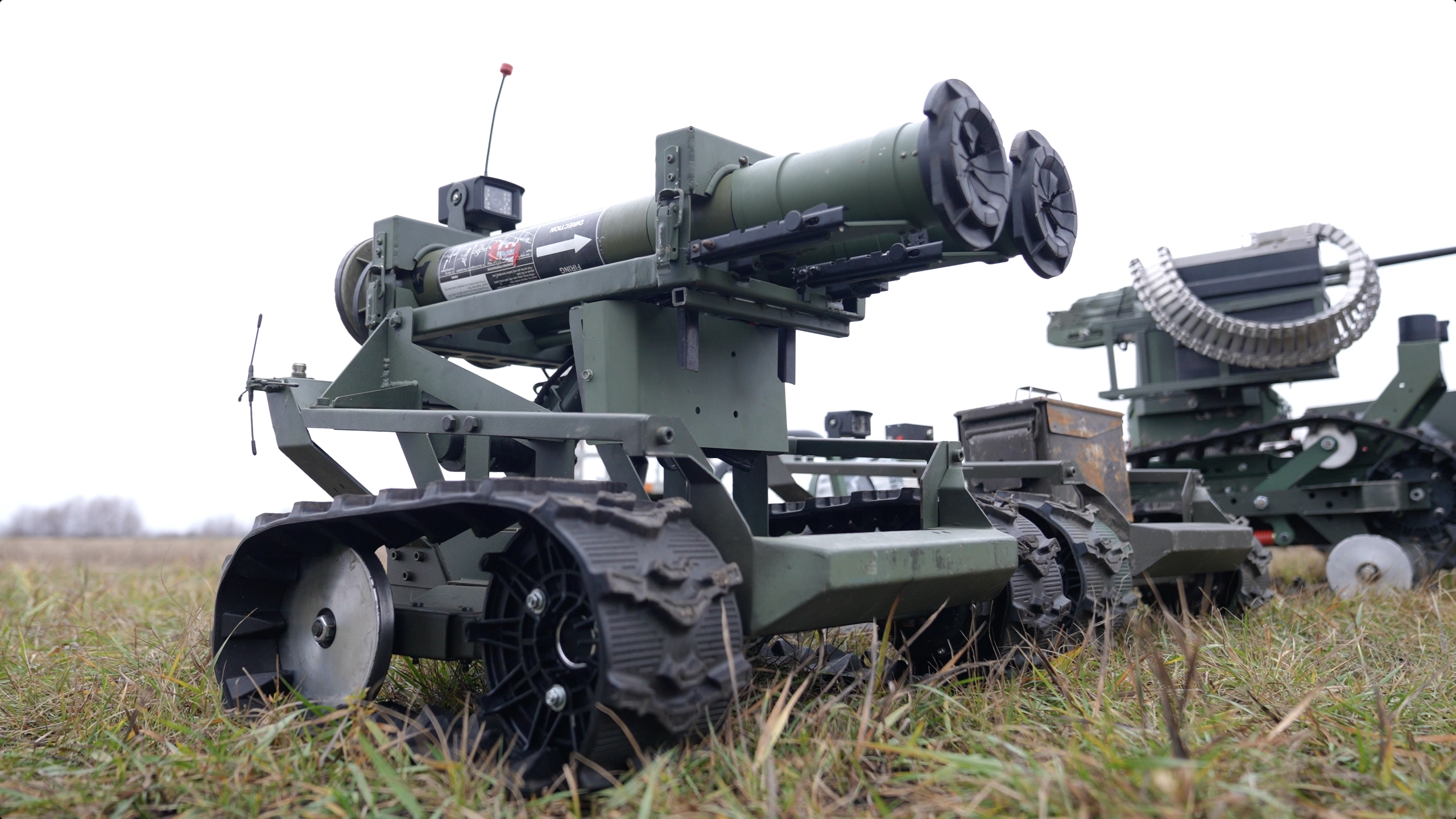 A Ukrainian anti-tank unmanned ground vehicle