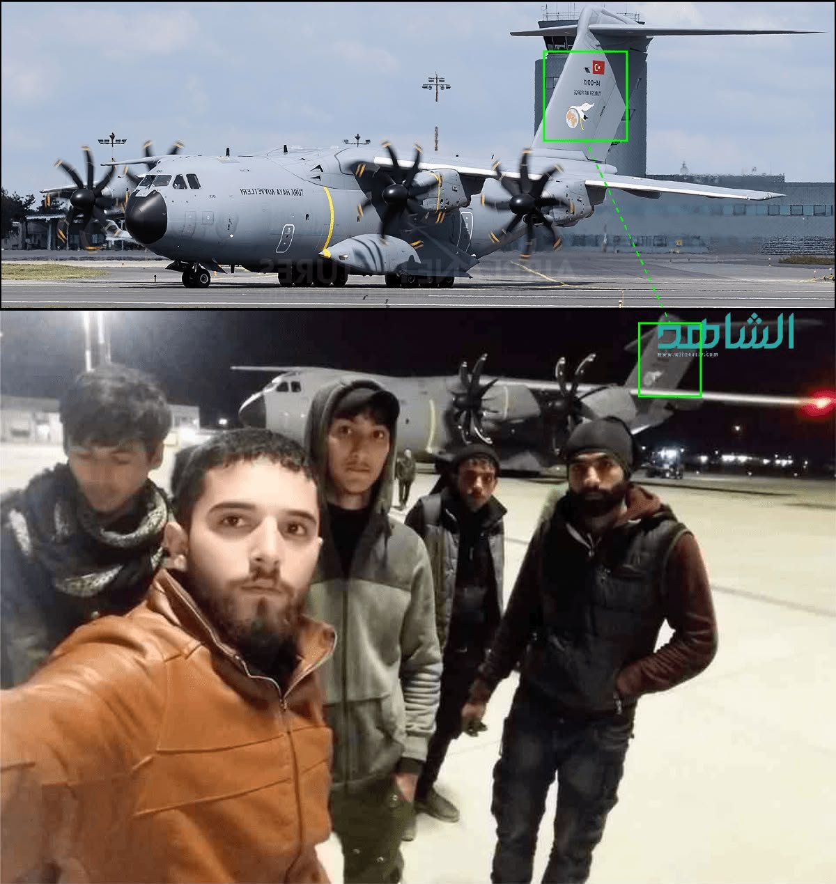SNA fighters at Tripoli airport airlifted by Turkish A400M in late 2019
