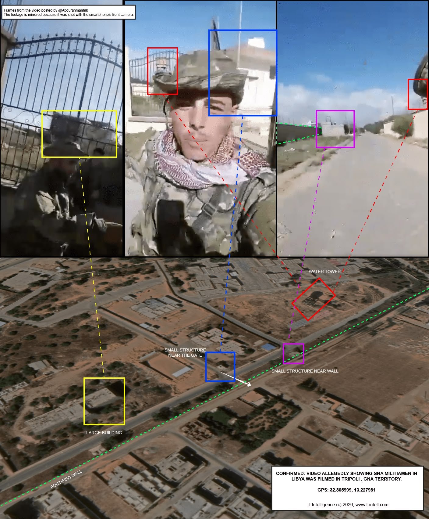 SNA fighters geolocated in Tripoli, GNA-controlled territory